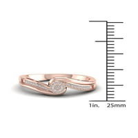 1 10CT TDW Diamond 10K ružičasti zlatni prsten