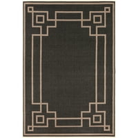 Umjetnički tkalci Alfresco Solid Area tepih, crna deva, 7'6 10'9