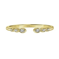 Keepsake Carat T.W. Dijamantni prsten za slaganje u 18k žutom zlatu preko srebra sterlinga