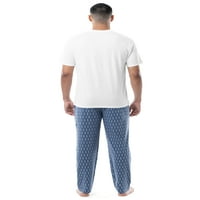 Muška majica kratkih rukava s uzorkom i pidžama Set s tiskanim hlačama za spavanje