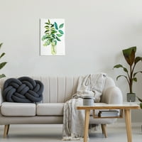 Stupell Industries jednostavne zelene lišće grančice vaze botanička i cvjetna slika neobrađena umjetnička print