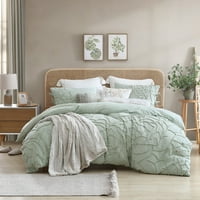 Peri Home Chenille Rose King Comforter set, zeleni, pamuk, chenille tufted, polifill