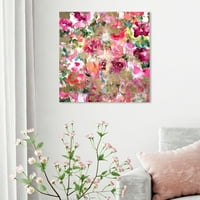 Wynwood Studio cvjetni i botanički zidni umjetnički platno tiskati vrtovi 'divljina' - ružičasta, zlato