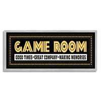 Stupell Industries Arcade Game Room Citat Vintage Style Sign 13, Dizajn Cindy Jacobs