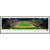 Southern Mississippi Golden Eagle nogomet - Pogled na krajnje zone, Blakeway Panoramas NCAA College Print sa standardnim