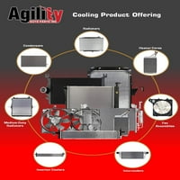 Agility Auto dijelovi dvostruki radijator i ventilator kondenzatora za modele specifičnih za Mazdu