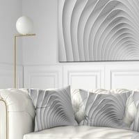 DesignArt Fraktal Bulgy White 3D valovi - suvremeni jastuk za bacanje - 18x18