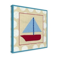 Zaštitni znak likovna umjetnost 'EJS jedriličarski čamac' platno umjetnost Chariklia Zarris