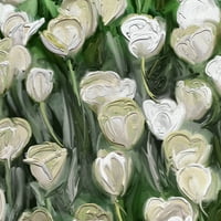 Umjetnička galerija remek -djela Champ de Tulipes White Tulip Field by Studio Arts Canvas Art Print 27 54