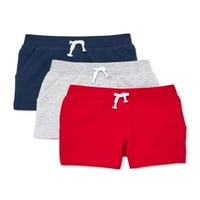 Jednobojne Francuske frotirne kratke hlače za dječake u pakiranju od 3 komada