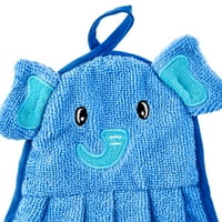 Dječji 2-dijelni set ručnika za kupanje s kapuljačom Slon Plava