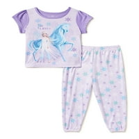 Pidžama s dugim hlačama i kratkim rukavima za smrznutu bebu, set od 2 komada, veličine od 2 do 4 godine