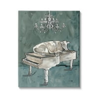 Stupell Industries Krava se odmara na klavirskom lusteru Green Grey, 20, dizajn Cindy Jacobs