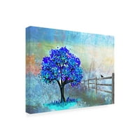 Ata alishahi 'plavo drvo' platno umjetnost