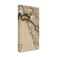 Ohara Koson ptice pjevice na grani trešnje prije 1910. ulje na platnu