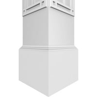 Navojni stup od 8 do 8 do 8 do četverokutnog stupa Shakera koji se ne sužava prema gore s kapitelom od 8 do dna