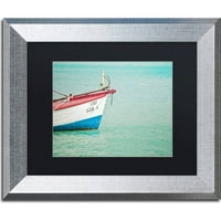 Zaštitni znak likovna umjetnost Aruba Boat Canvas Art by Yale Gurney, Black Matte, Silver Frame
