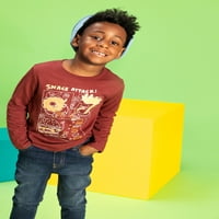 Ganimals Toddler Boy grafička majica s dugim rukavima, veličine 12m-5T