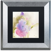 Zaštitni znak likovna umjetnost Purple Blooming platno umjetnost Sheila Golden, Black Matte, Silver Frame