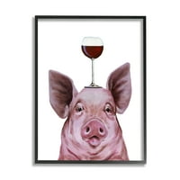Slatka farmska svinja u A-listi koja drži čašu za vino 30, dizajn A-liste