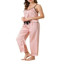 Jedinstvene ponude ženske hlače Cami sets Sets odjeće za spavanje noćne odjeće satenski pidžama zabava svilenkasto