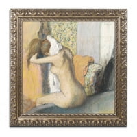 Zaštitni znak likovna umjetnost Nakon što je žena zasušila vrat platno umjetnost Edgara Degasa, zlatni ukrašeni