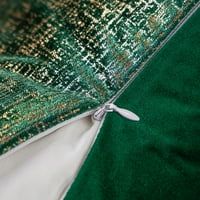 Fonoskop brončane mekani čvrsti baršunasti ukrasni jastuk za kauč, zeleni, 20 20