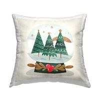 Dizajn jastuka od sezonskog zimskog snježnog globusa od About' About