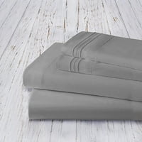 Komplet posteljine-mat posteljina od mikrovlakana - plahte i jastučnice-duboki džepovi-jednostavno pristajanje -