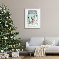Stupell Industries Noel fraza snjegovića božićno drvce u seoskoj staklenci, 40, dizajn Livi Finn