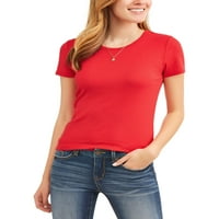 Ženska majica s okruglim vratom s kratkim rukavima visokog struka