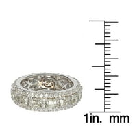 Kolekcija sterling srebrni kubični cirkoni bijeli moderni prsten za slaganje