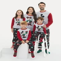 Odgovarajuće obiteljske božićne pidžame za dječake Mikki Mouse 2-dijelni set pidžame