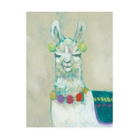 Zaštitni znak likovna umjetnost 'Llama Fun II' platno umjetnost Jennifer Goldberger