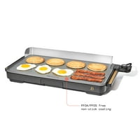 Prekrasna XL Electric Griddle 12 22 - non-Stick, Oyster Grey by Drew Barrymore