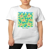 Rick i Morty ženski juniori cvjetni uzorak grafički majica s kratkim rukavima