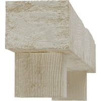 Ekena Millwork 8 H 8 d 72 W grubo pilana drvena kamin Mantel Kit W alamo Corbels, bijelo oprano