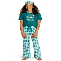 2-dijelni pidžama Set kratkih rukava s dugim hlačama za djevojčice, veličine 5-18