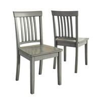 Lexington s 5 komada blagovaonice s stolom za blagovaonicu i misijskim stražnjim stolicama, antikvite siva