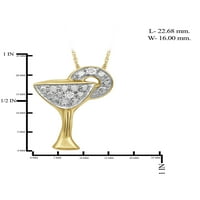 Ogrlica za srebrne lance za žene - ogrlica od zlata od 14 tisuća zlata od srebrne staklene ogrlice s pjenušavim