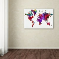 Zaštitni znak likovne umjetnosti 'World Mape 3' platna umjetnost Ali Chris