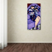 Zaštitni znak likovna umjetnost 'Big Diva u Kimono s Kitty' Canvas Art by Wyanne