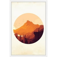 Marmont Hill Narančasti zalazak sunca uokviren tisak slikanja