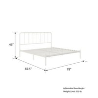 Metalni krevet AB, bračni krevet, bijeli