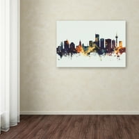 Zaštitni znak Fine Art 'Essen Njemačka Skyline I' Canvas Art by Michael Tompsett