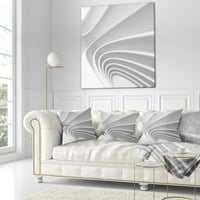 Dizajnerski fraktalni konveksni višeslojni 3-inčni val-Moderni jastuk za bacanje - 16.16