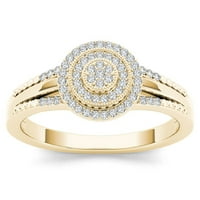 16-karatni dijamantni zaručnički prsten od 10-karatnog žutog zlata
