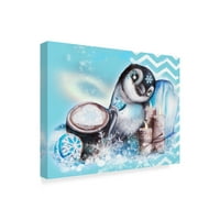 Zaštitni znak likovna umjetnost 'Zimski pingvin' platno umjetnost Sheena Pike Art and ilustracija