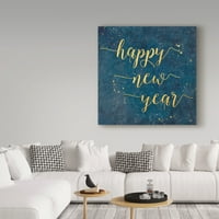 Zaštitni znak likovna umjetnost 'Obalna čipka Happy New Year' platno Umjetnost Jess Aiken