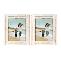 Prinz Homestead rustikalni okvir za slike s drvenim drvenim pločama, antička bijela, set od 2